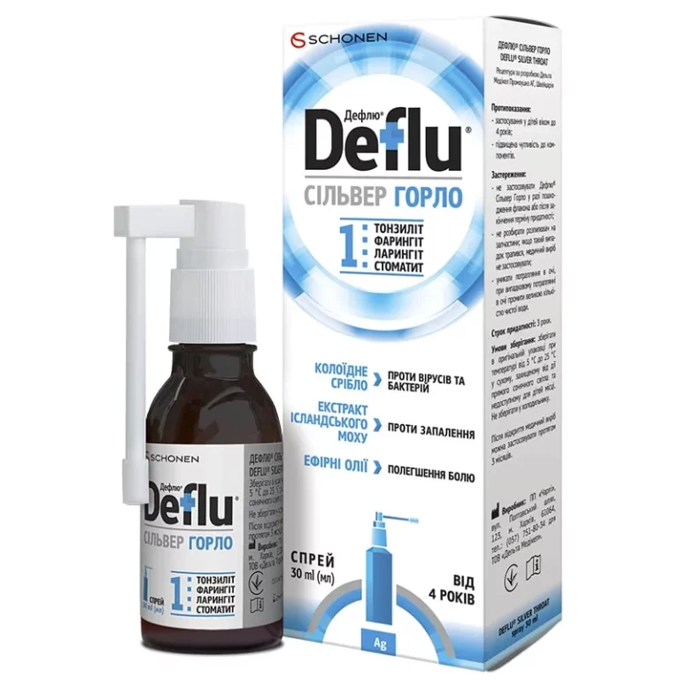 Deflu Silver горло спрей 30 мл