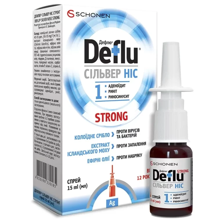 Deflu Сильвер нос strong спрей 15 мл