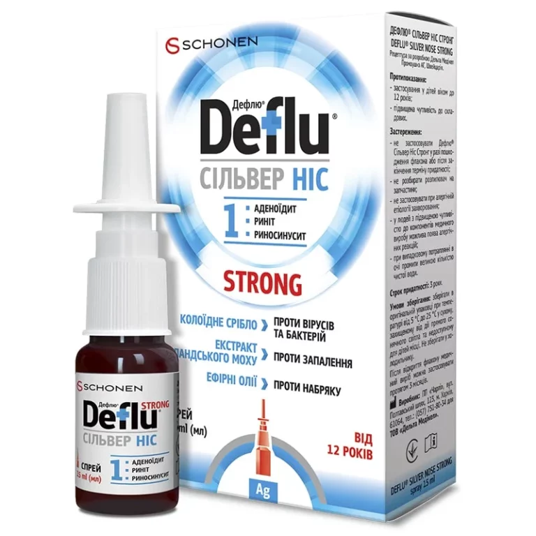 Deflu Сильвер нос strong спрей 15 мл